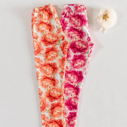 Calzas de algodón floreadas