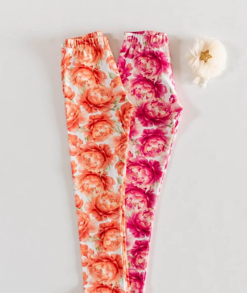 Calzas de algodón floreadas