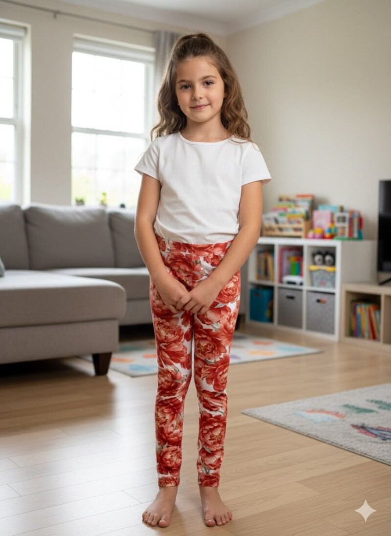 Calzas de algodón floreadas