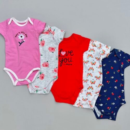 Bodys Importados pack floreado love x5