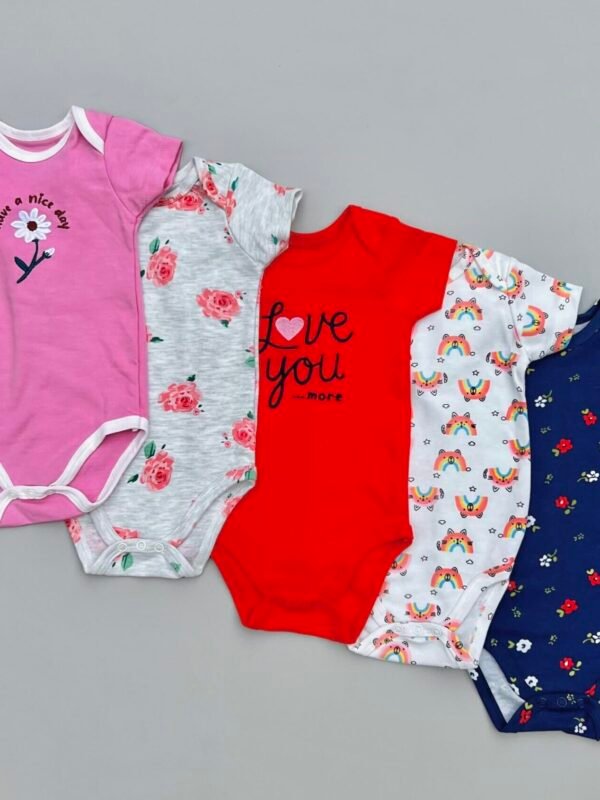 Bodys Importados pack floreado love x5