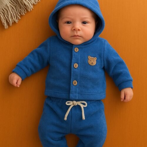 AJUAR 2 PIEZAS PLUSH AZUL