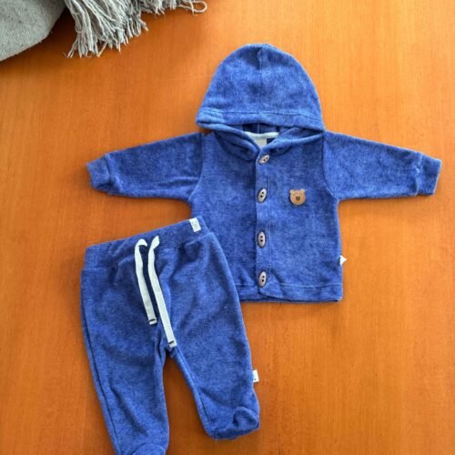 AJUAR 2 PIEZAS PLUSH AZUL