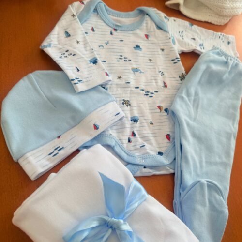 Ajuar completo PIMA hipoalergénico barco