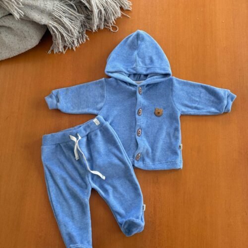 AJUAR 2 PIEZAS PLUSH CELESTE