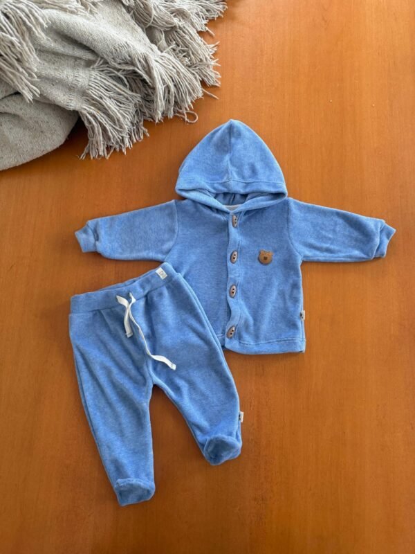 AJUAR 2 PIEZAS PLUSH CELESTE