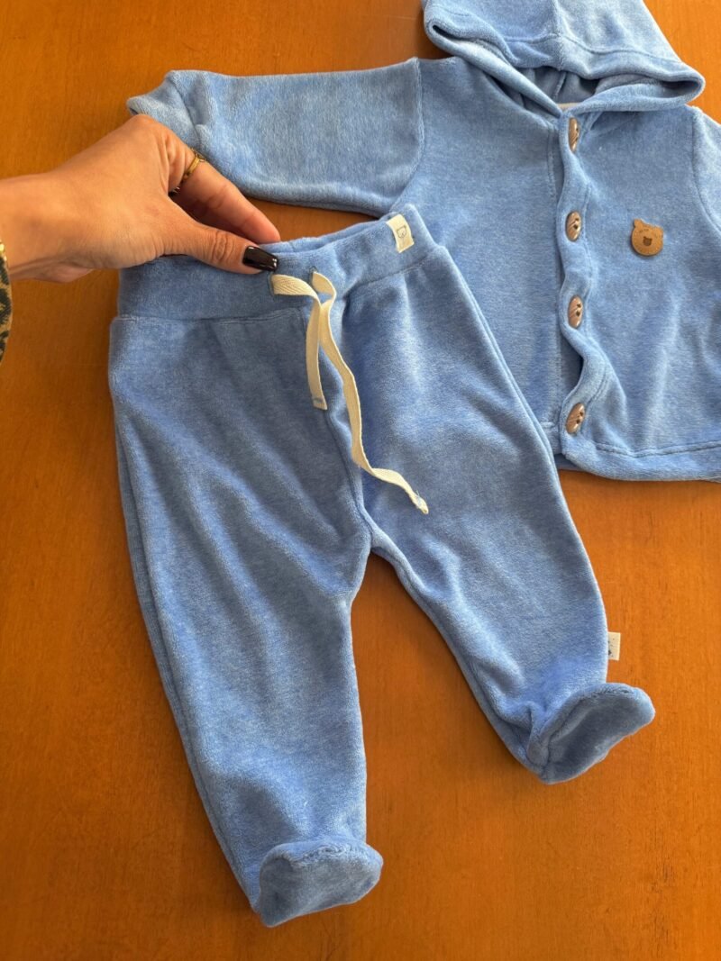 AJUAR 2 PIEZAS PLUSH CELESTE