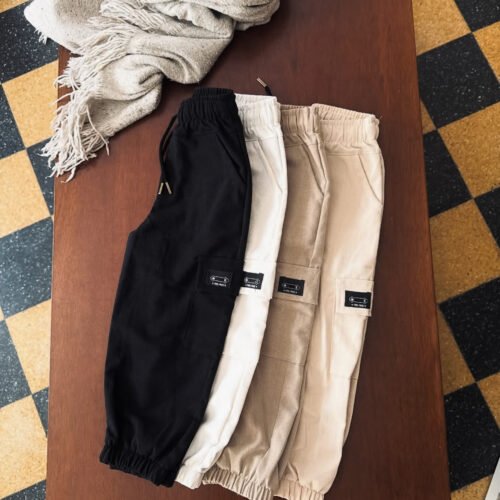 Jogger cargo de lino