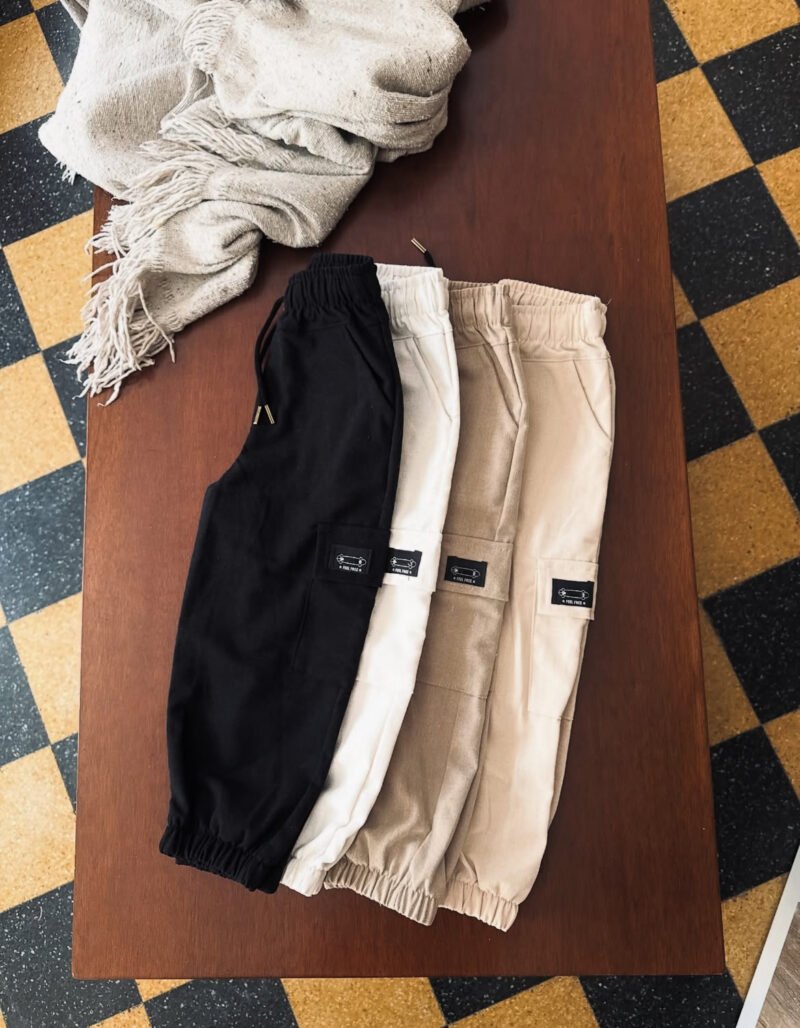 Jogger cargo de lino