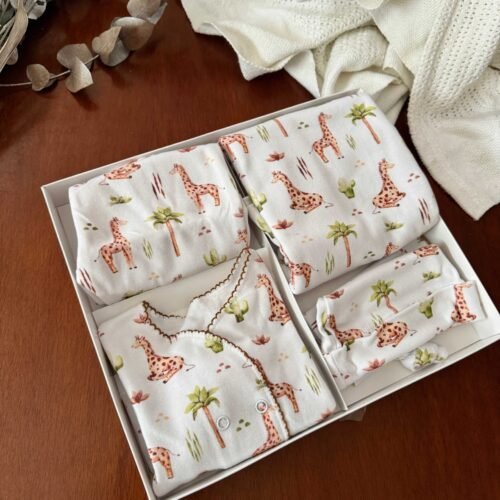 Ajuar 100% algodón jirafa