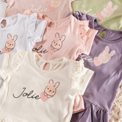 Remera algodón con volado JOLIE CONEJO