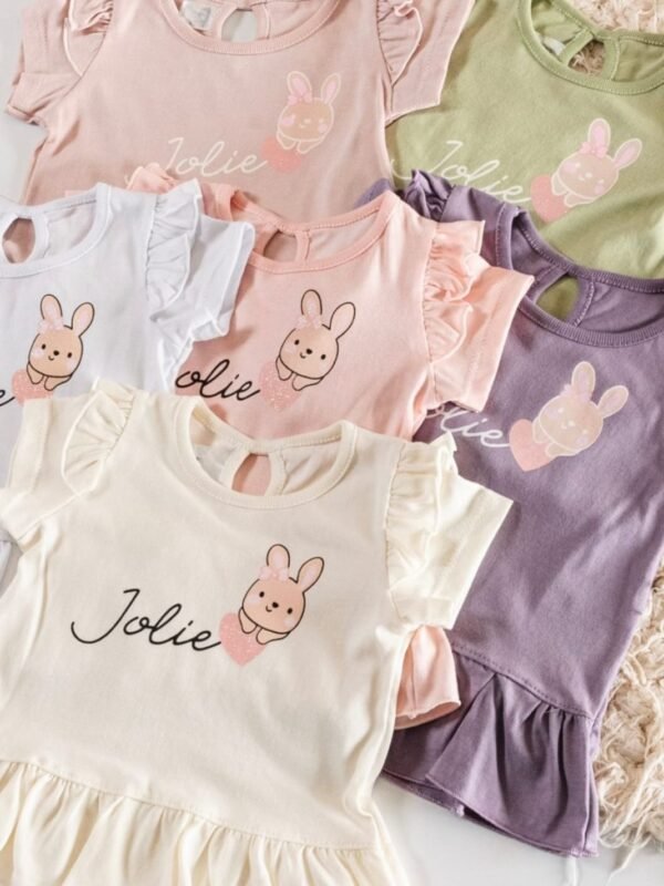 Remera algodón con volado JOLIE CONEJO