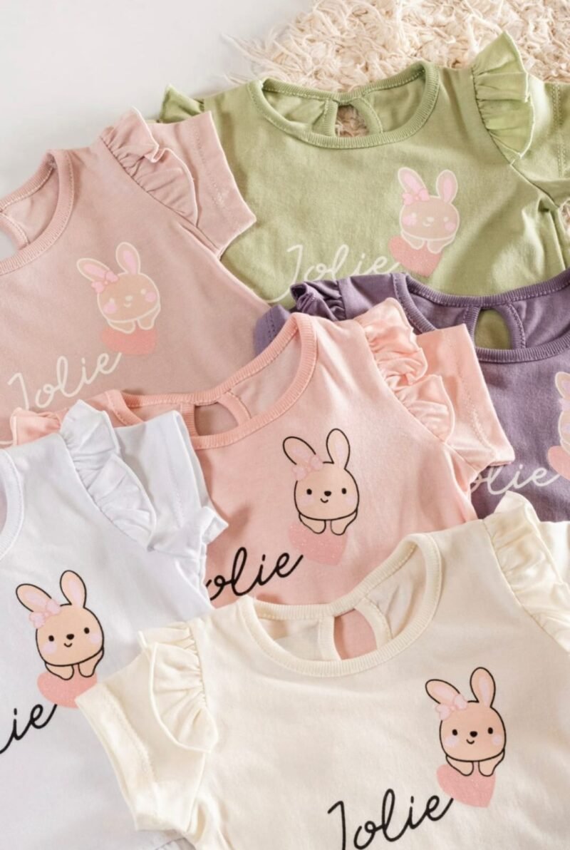 Remera algodón con volado JOLIE CONEJO