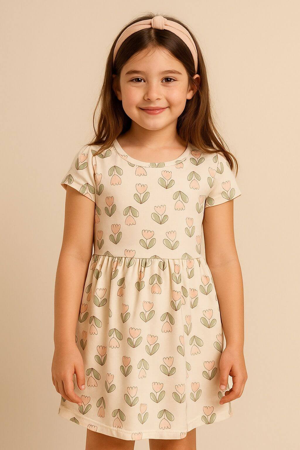 Vestidos de algodón estampados niña