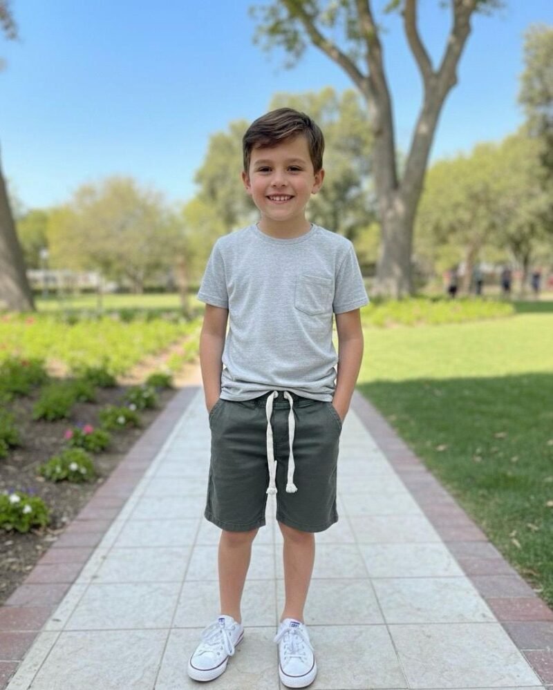 Bermuda Jogger elastisada corte chino con cordón