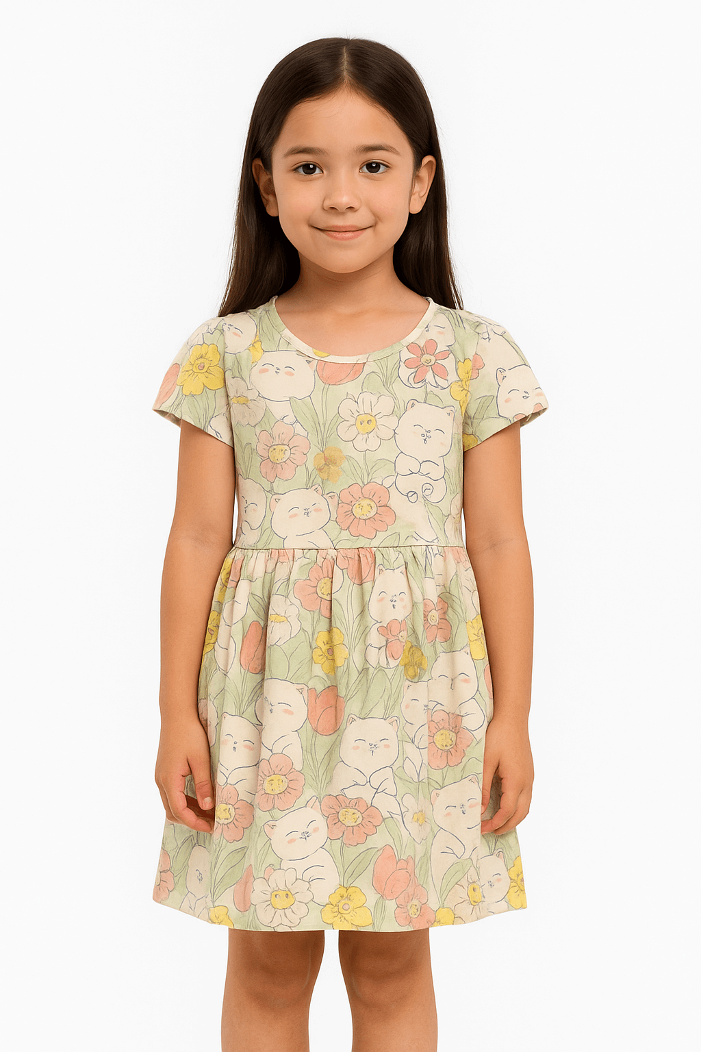 Vestidos de algodón estampados niña