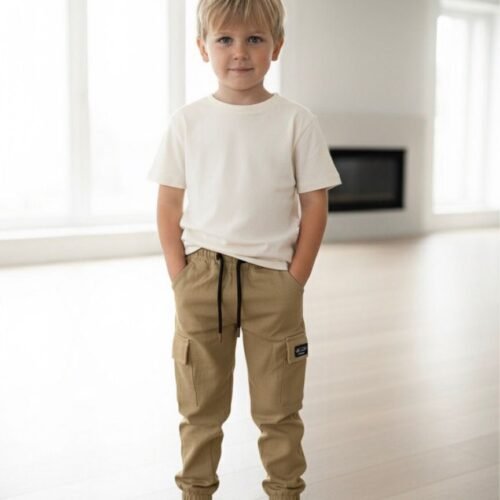 Jogger cargo de lino