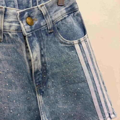 Bermuda baggy strass linea