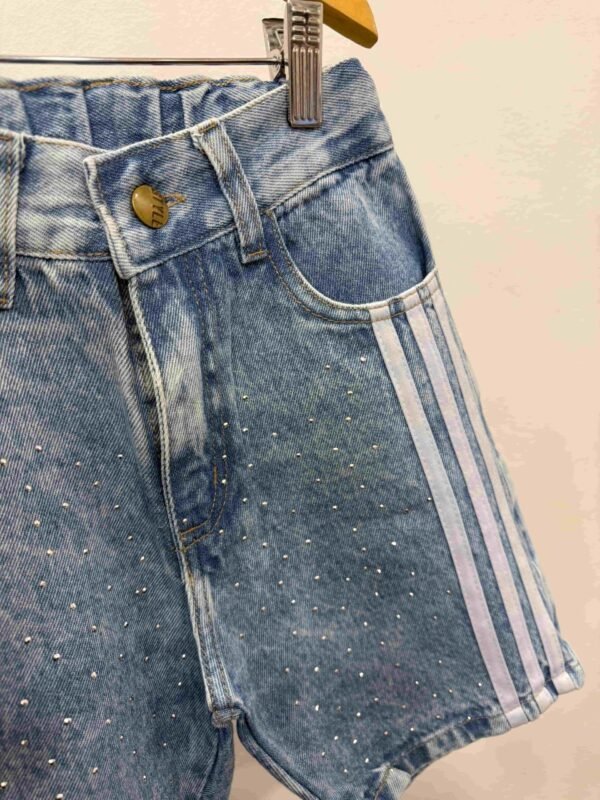 Bermuda baggy strass linea