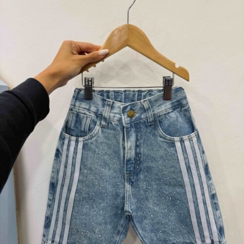 Bermuda baggy strass linea