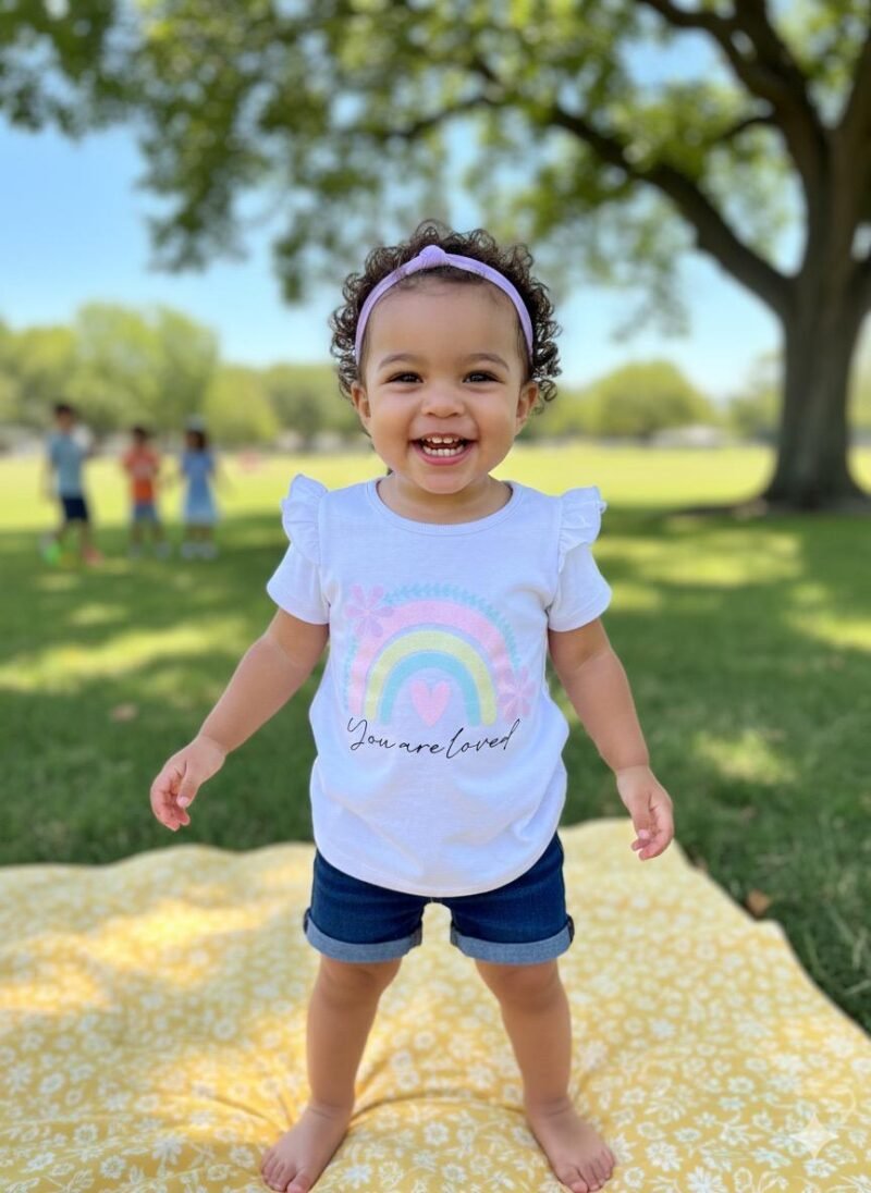 Remera algodon ARCO IRIS