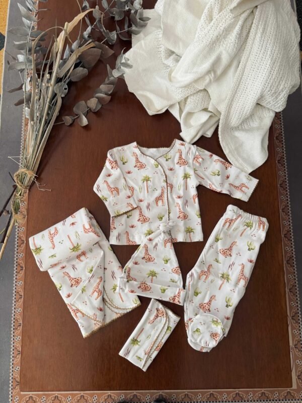 Ajuar 100% algodón jirafa