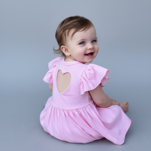 Vestido con corazon calado