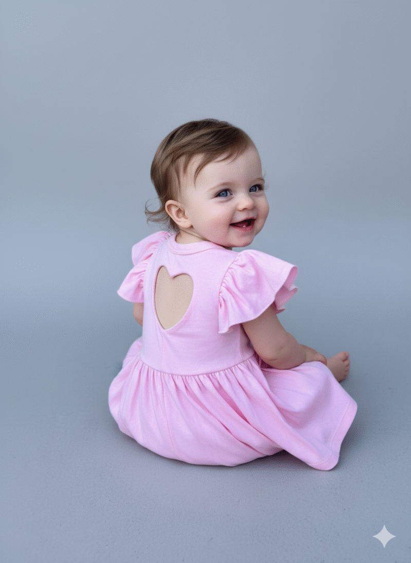 Vestido con corazon calado