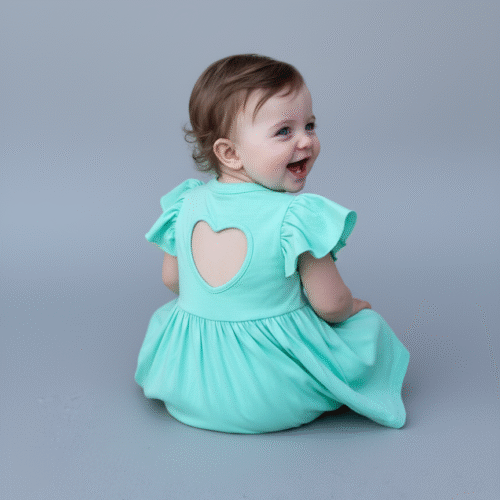 Vestido con corazon calado