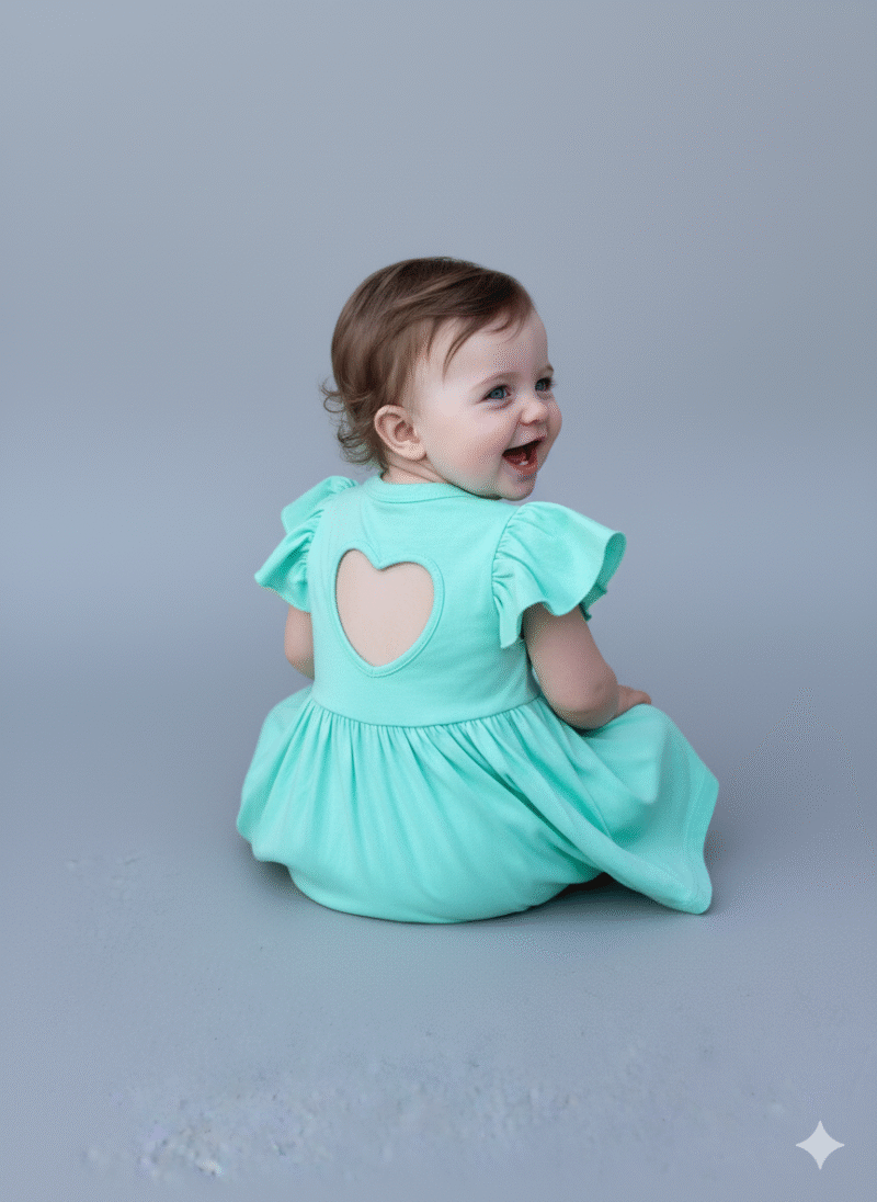 Vestido con corazon calado