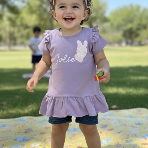 Remera algodón con volado JOLIE CONEJO