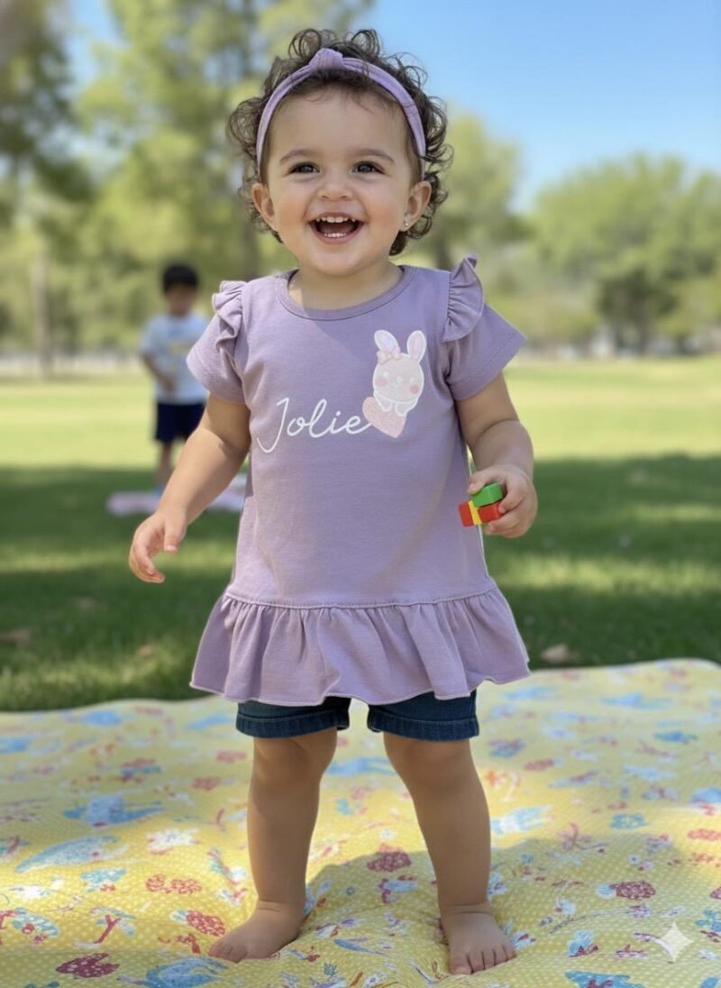Remera algodón con volado JOLIE CONEJO