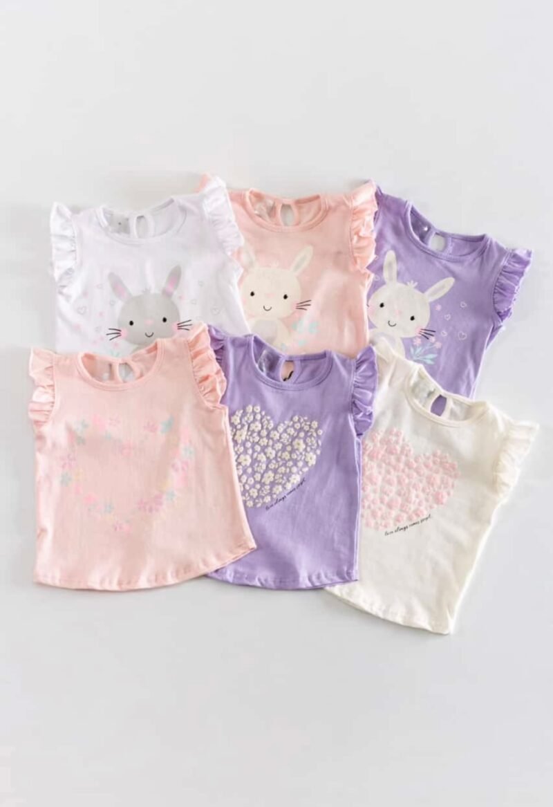 Remera algodón FLORES CORAZÓN