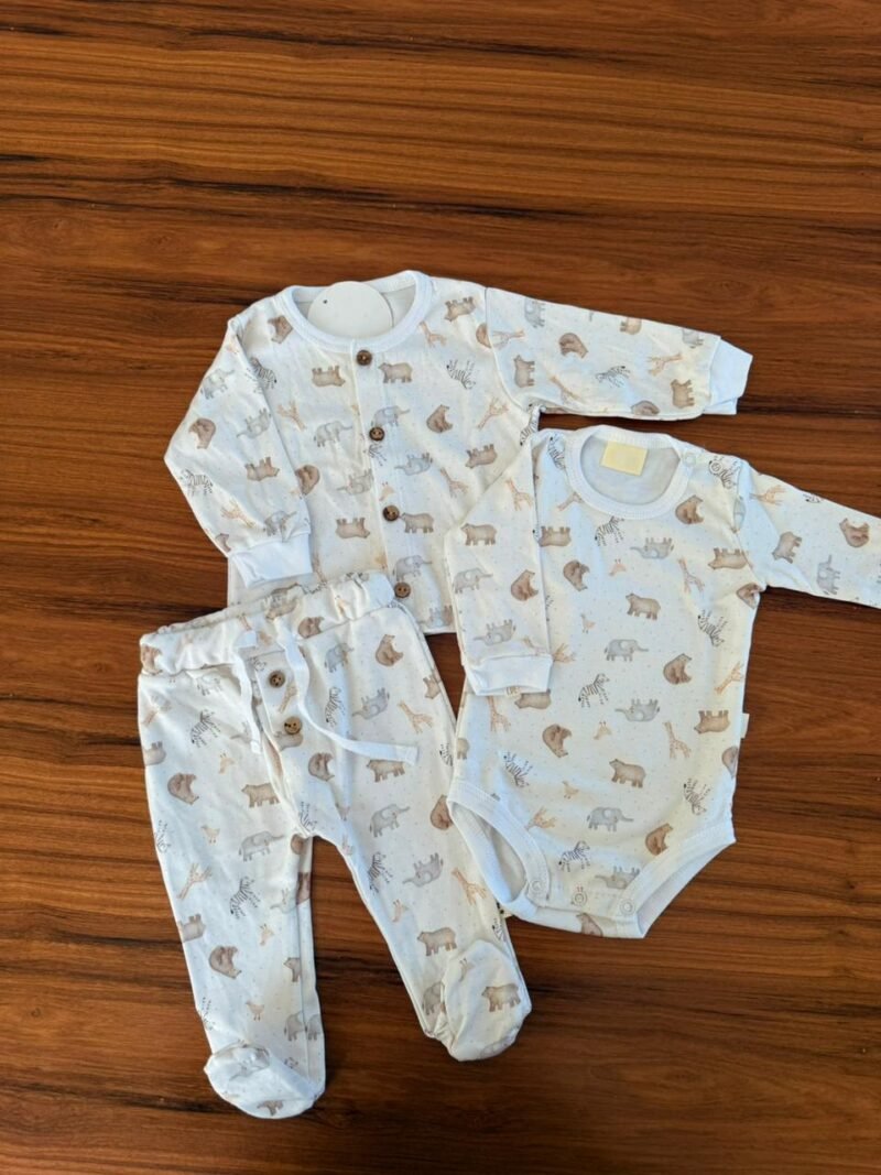 1 AJUAR PIMA 3 PIEZAS ESTAMPADO