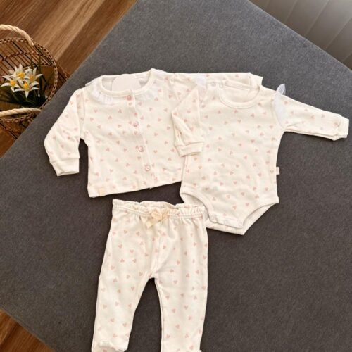 AJUAR HEART 3 PIEZAS HIPOALERGENICO