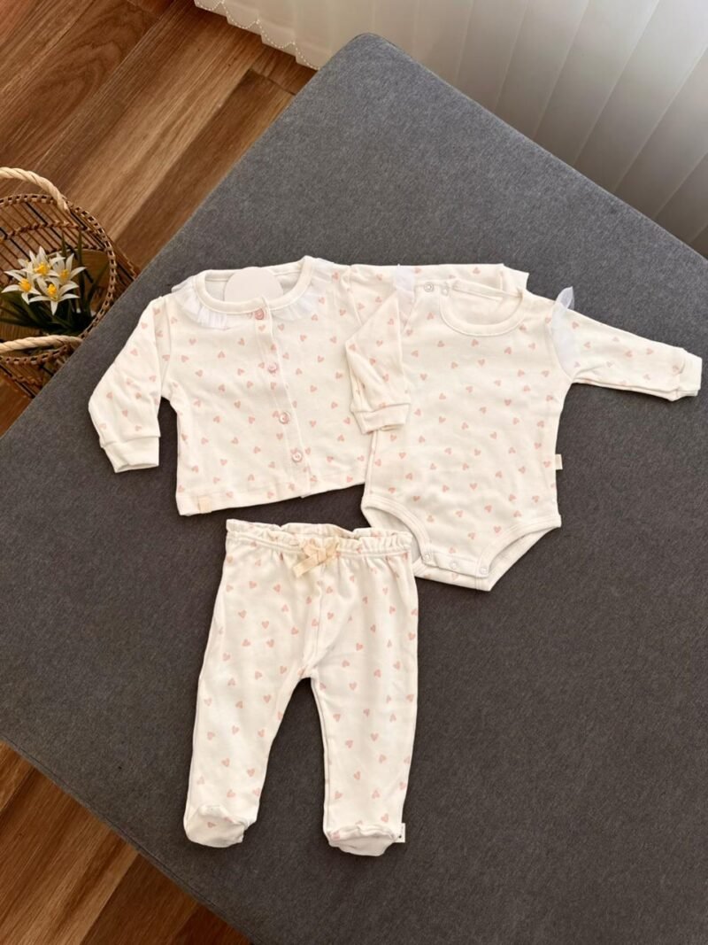 AJUAR HEART 3 PIEZAS HIPOALERGENICO