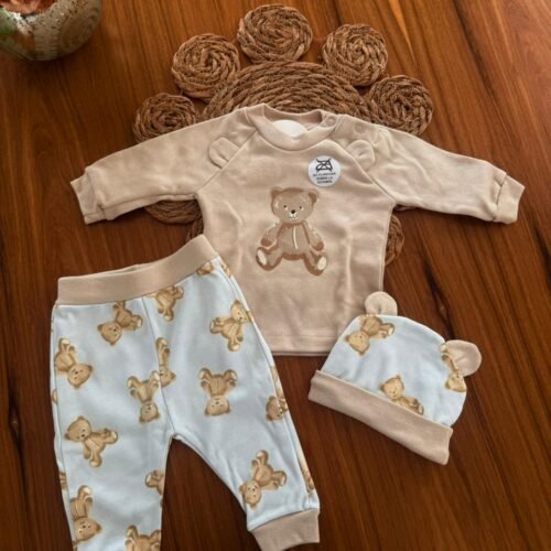 1 AJUAR TEDDY 3 PIEZAS HIPOALERGENICO