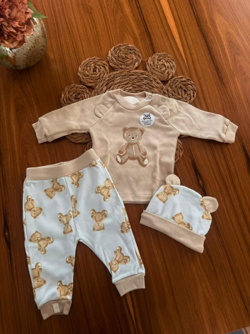 1 AJUAR TEDDY 3 PIEZAS HIPOALERGENICO