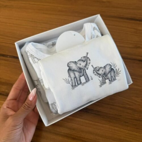 2 AJUAR 3 PIEZAS ELEFANTE (CAMPERA - BODY - RANITA)