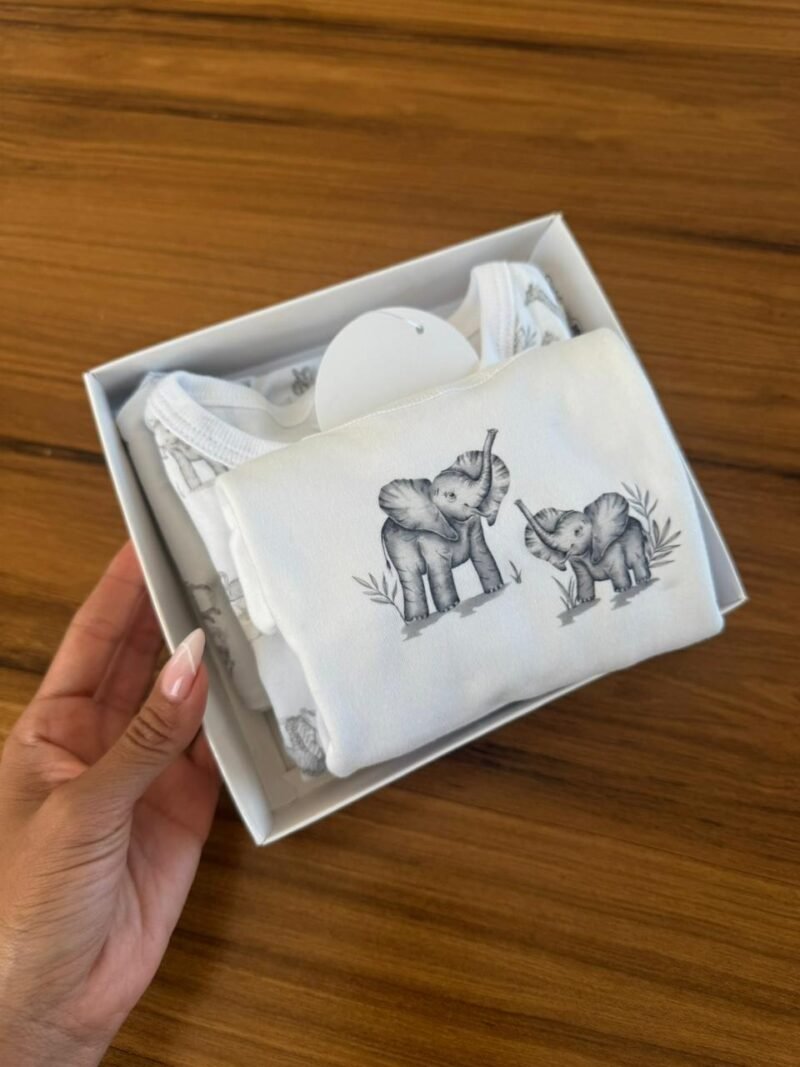 2 AJUAR 3 PIEZAS ELEFANTE (CAMPERA - BODY - RANITA)