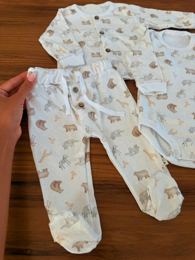 2 AJUAR PIMA 3 PIEZAS ESTAMPADO