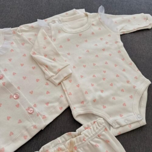 AJUAR HEART 3 PIEZAS HIPOALERGENICO