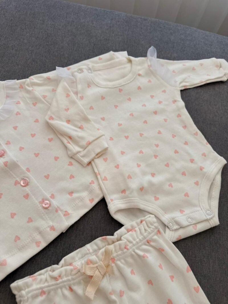 AJUAR HEART 3 PIEZAS HIPOALERGENICO