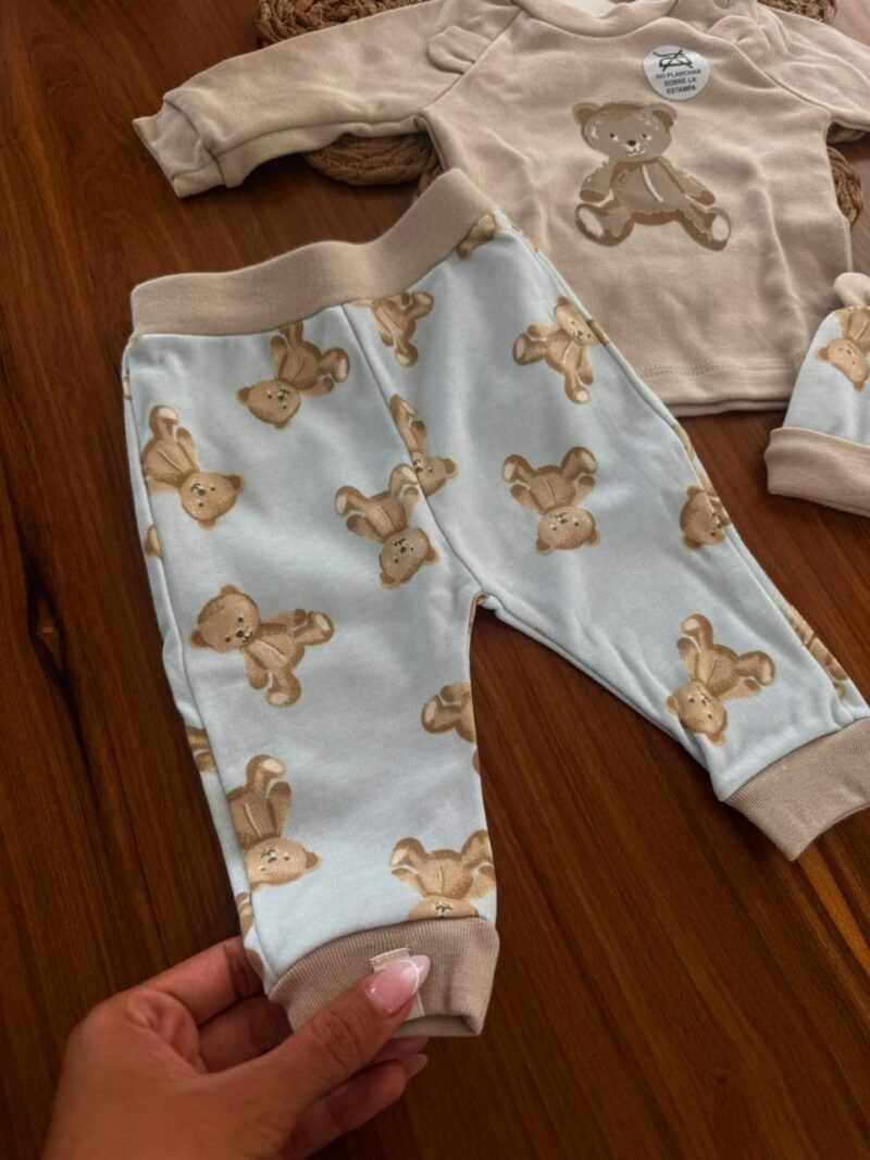 2 AJUAR TEDDY 3 PIEZAS HIPOALERGENICO