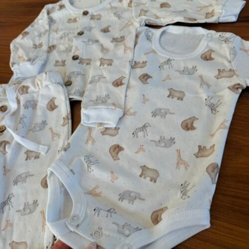 3 AJUAR PIMA 3 PIEZAS ESTAMPADO