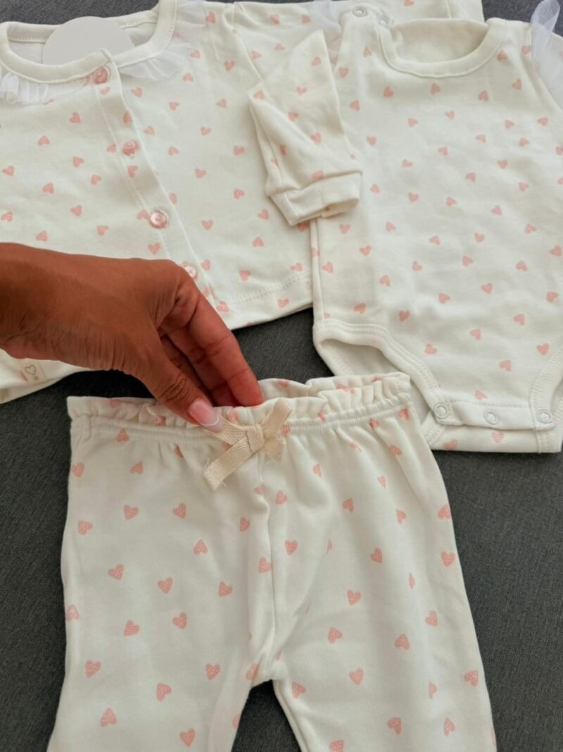 AJUAR HEART 3 PIEZAS HIPOALERGENICO