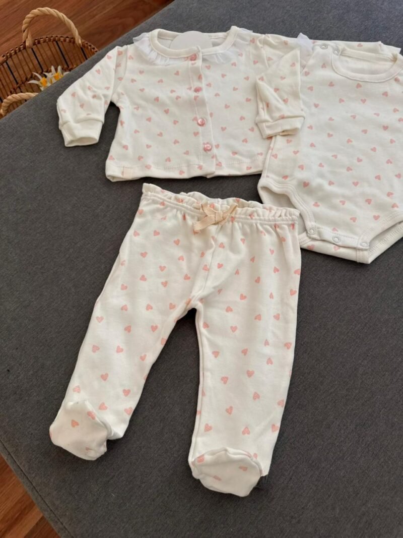 AJUAR HEART 3 PIEZAS HIPOALERGENICO