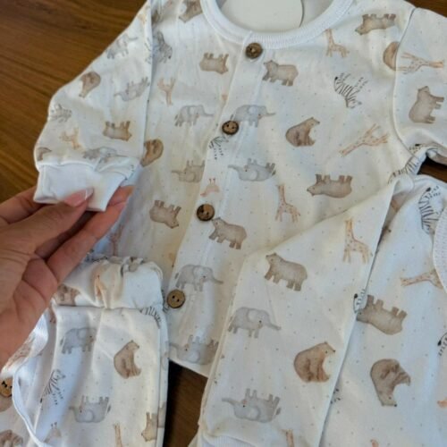 4 AJUAR PIMA 3 PIEZAS ESTAMPADO