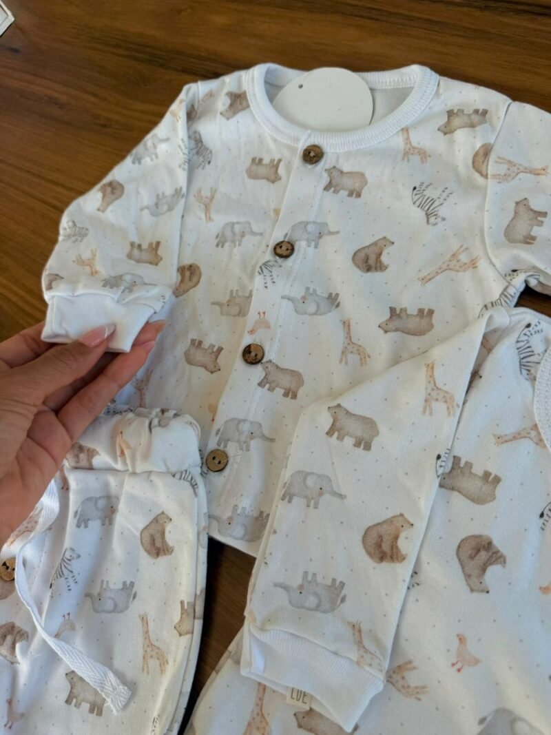 4 AJUAR PIMA 3 PIEZAS ESTAMPADO
