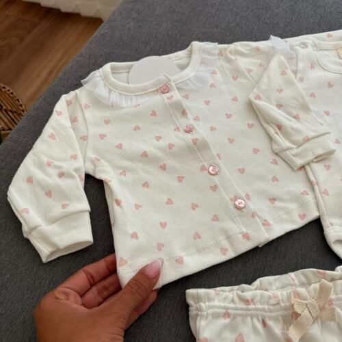 AJUAR HEART 3 PIEZAS HIPOALERGENICO